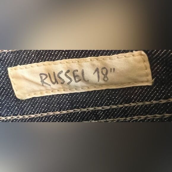 Taverniti So Russell 18” Jeans Size 27 Zippered Back Pockets Dark Wash Embroidrd - Picture 10 of 10